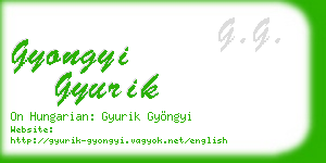 gyongyi gyurik business card